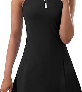 Tennis Dress for Women, Tennis Golf Dresses with Built in Shorts and Pockets for Sleeveless Workout Athletic Dresses